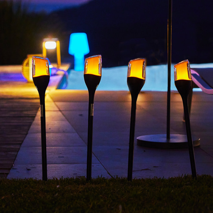 4 Balise solaire flamme FARELY H80CM