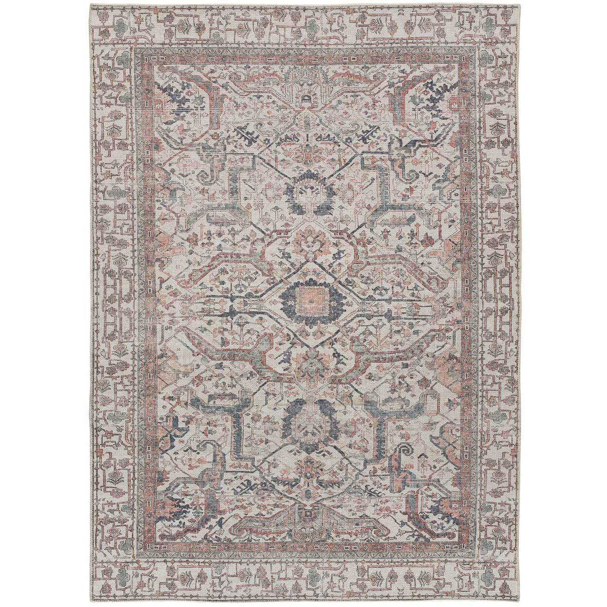 MANDALA Alfombra Ã©tnica en estilo vintage terra, varias medidas disponibles.