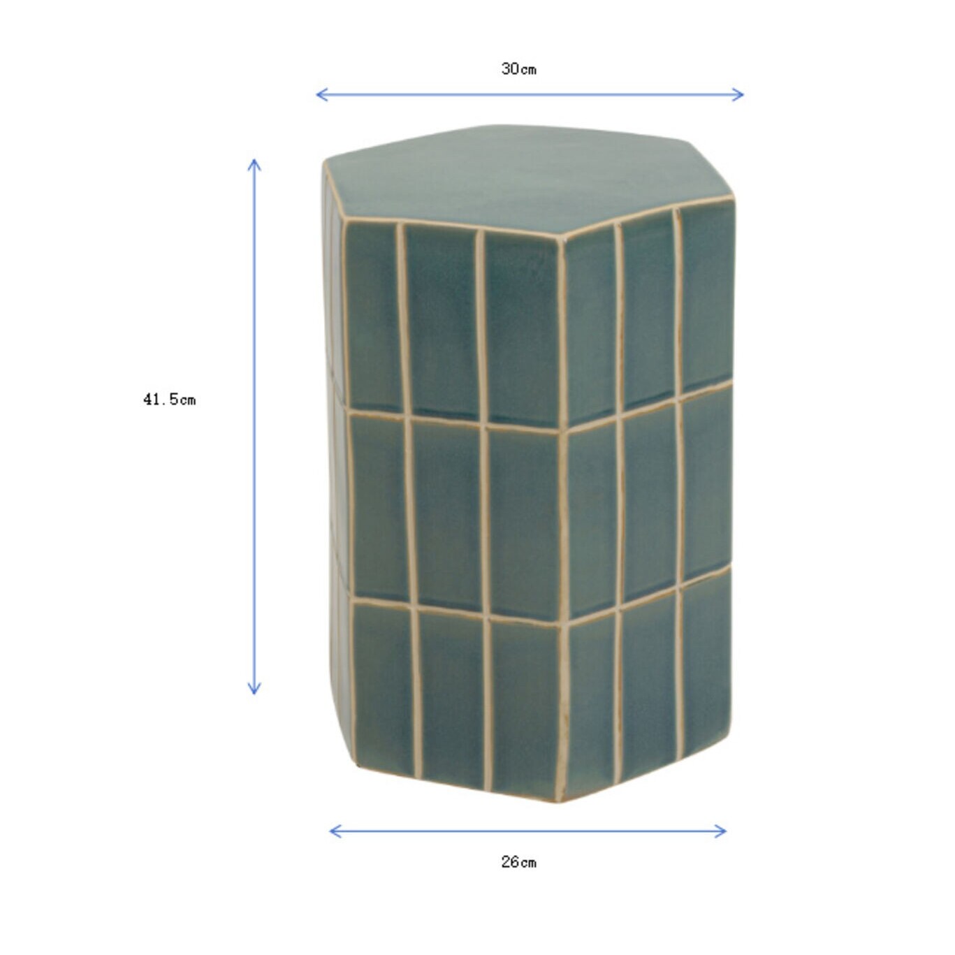 Table d'appoint Bliss Tile 41cm bleue Kare Design