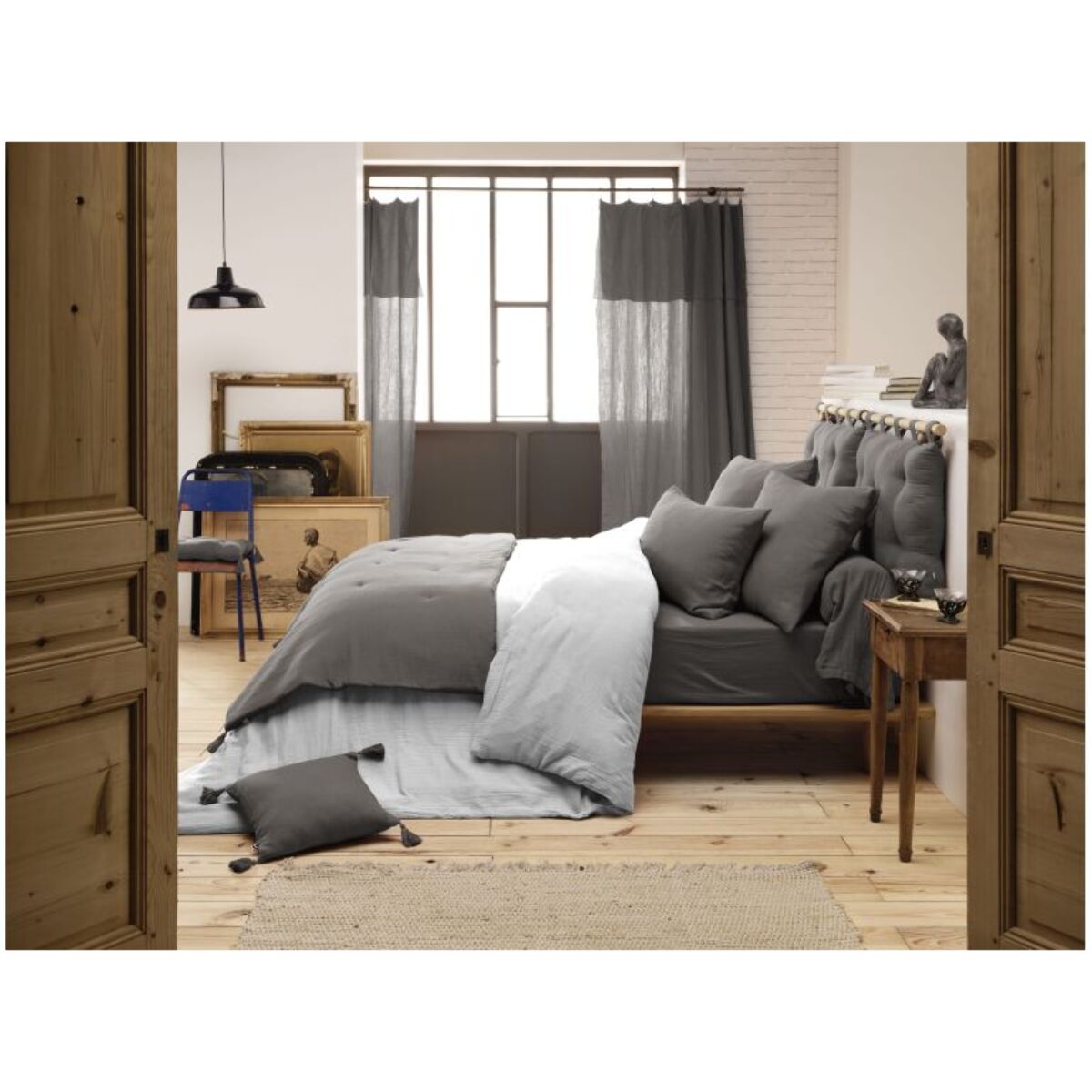 Édredon couvre-lit en gaze de coton 150x150cm - GAIA