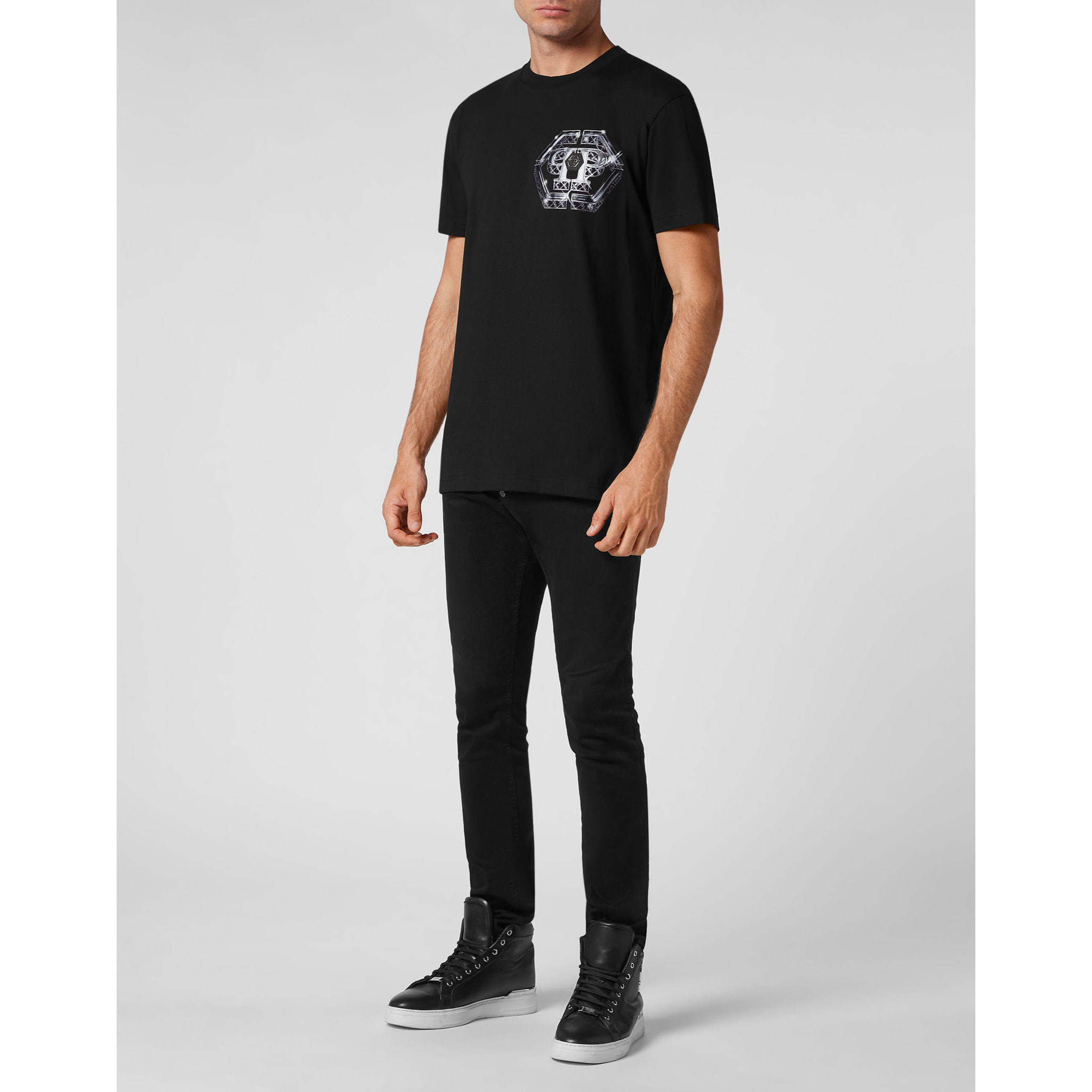 PHILIPP PLEIN T-Shirt Round Neck SKULL