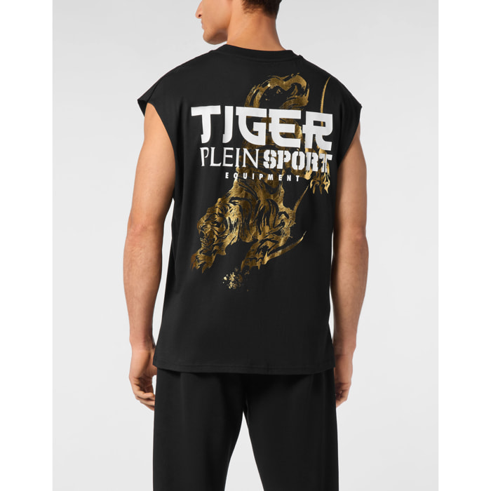 PLEIN SPORT Canotta con cappuccio TIGER