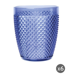 Set de 6 verres Excelsa – Diamond, Plastique Bleu 40 cl