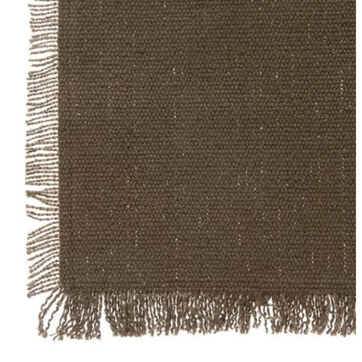 Nappe "Maha" coton vert kaki 250x150cm