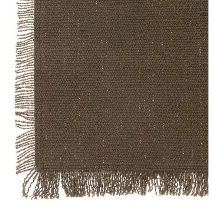 Nappe "Maha" coton vert kaki 250x150cm