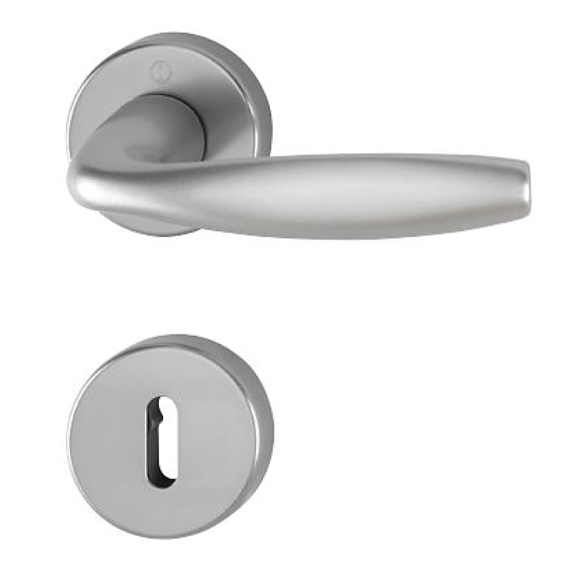 Paire de béquilles sur rosace New-York HOPPE 1810/42K/42KS Aspect Inox - Clé L - 3736161
