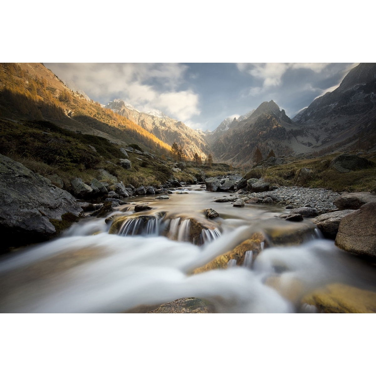 Tableau Rivière des Alpes Toile imprimée