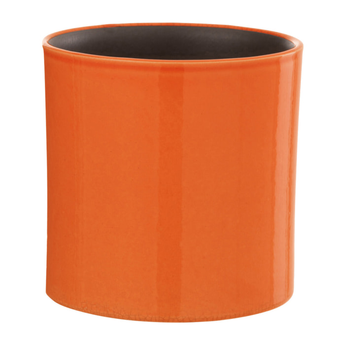 J-Line cache-pot Flexible - céramique - orange - small - Ø 16.5 cm