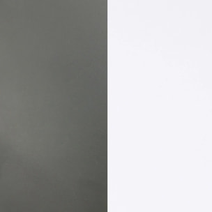 Mesa de escritorio con estantería Cosmic en blanco artik gris antracita 120 x 144 cm Blanco Artik (Blanco Mate) - Gris Antracita