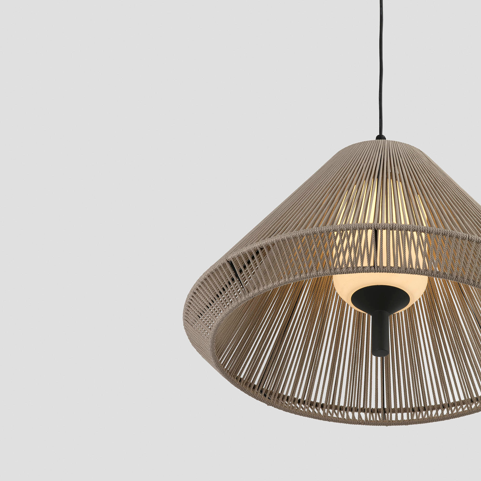 SAIGON OUT C70 Lampe suspension grise/beige cone cap