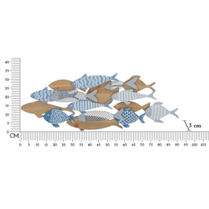 PANNELLO DA MURO FISH SEA CM 91X3X33,5