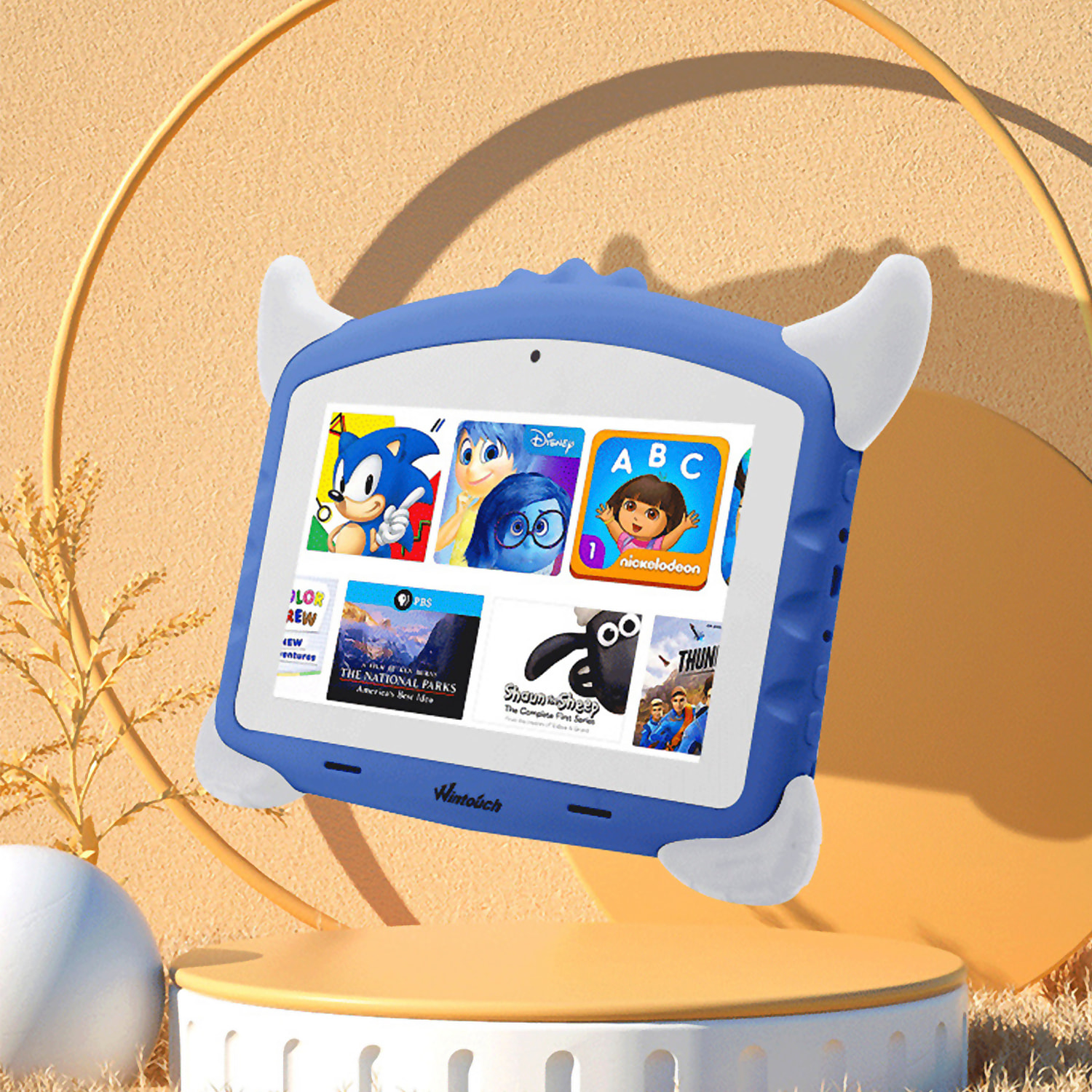 Tablet per bambini WiFi K702. Sistema operativo Android 7. Schermo da 7 pollici 1024x600px. MTK 6735 Quad Core 1,5 GB di RAM + 16 GB. Doppia fotocamera.