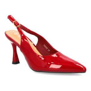 Zapato de tacón destalonado punta fina