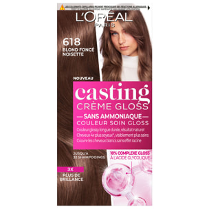L'Oréal Paris Casting Crème Gloss Coloration 618 Blond Foncé Noisette