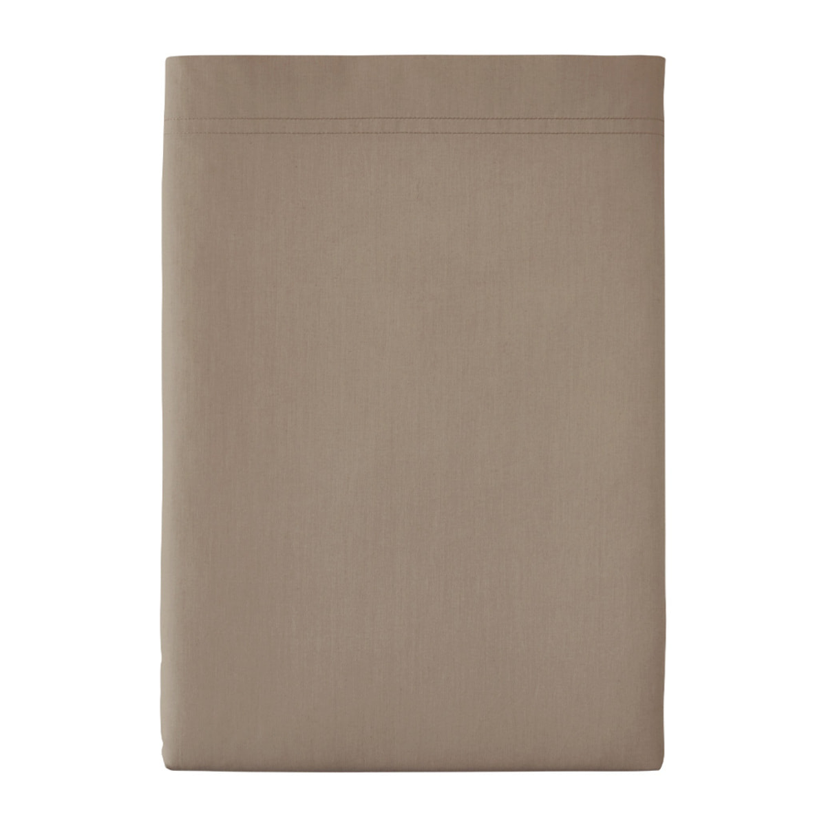 Drap plat uni en percale de coton, PREMIÈRE, Taupe