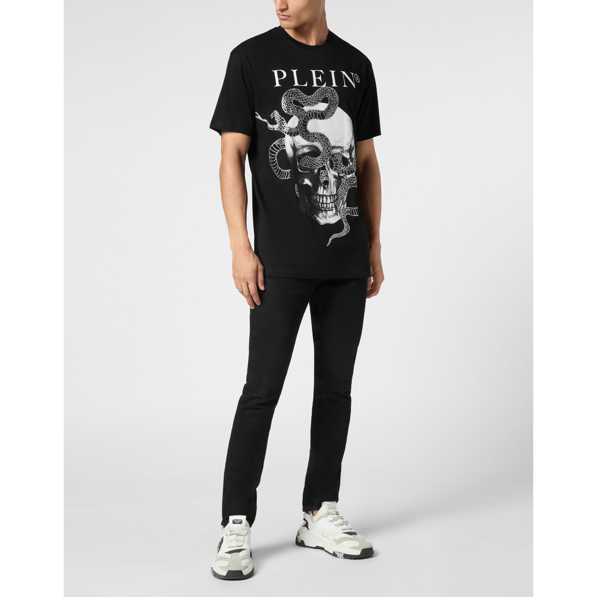 PHILIPP PLEIN T-Shirt Round Neck SNAKE
