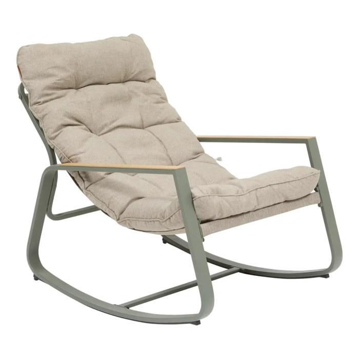 Fauteuil à bascule Felinio vert laurier