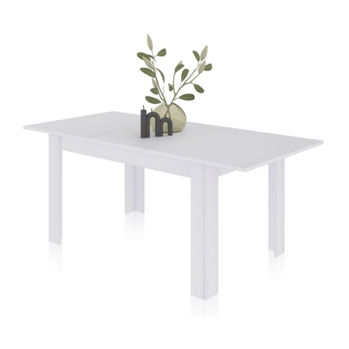 Mesa de comedor extensible Danna 140 Blanco Artik (Blanco Mate)