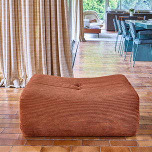 Pouf, repose-pieds pour chauffeuse Sokol velours côtelé SOKOL