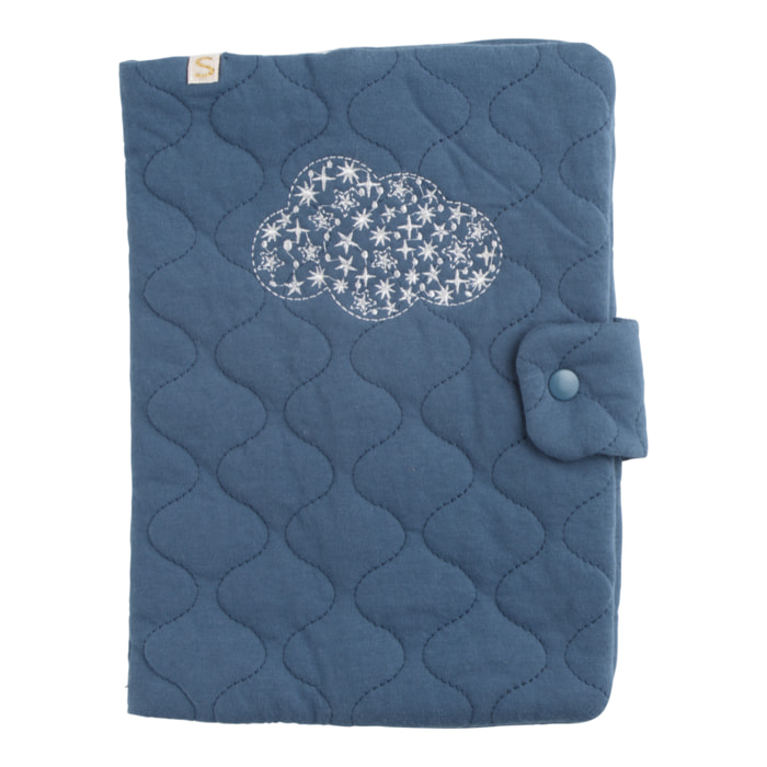 Protège carnet de santé en coton matelassé