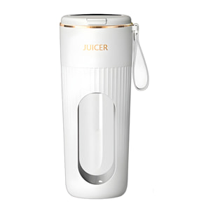 Mini batidora portátil de 340ml con 10 cuchillas de acero, pantalla LCD e inicio de seguridad por doble click.