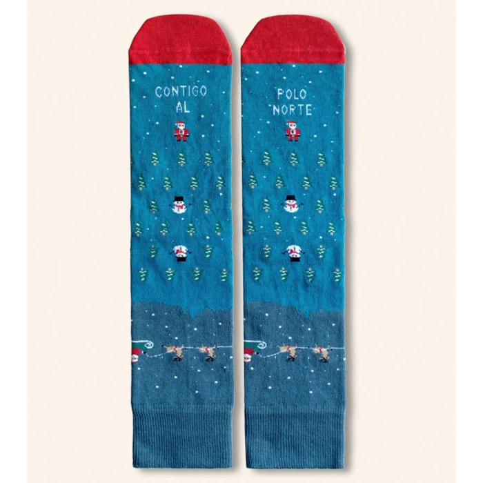 Calcetines "Contigo al polo norte" talla 43-46