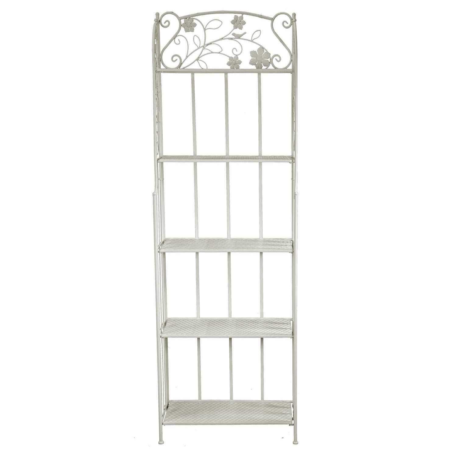 Scaffale Milena Vacchetti in metallo 5 piani largo bianco cm60x28h180