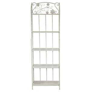 Scaffale Milena Vacchetti in metallo 5 piani largo bianco cm60x28h180