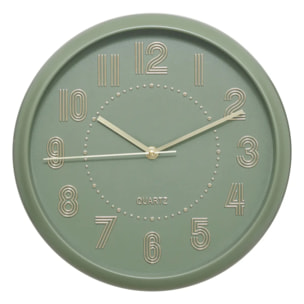 Horloge Alizee vert olive D30cm
