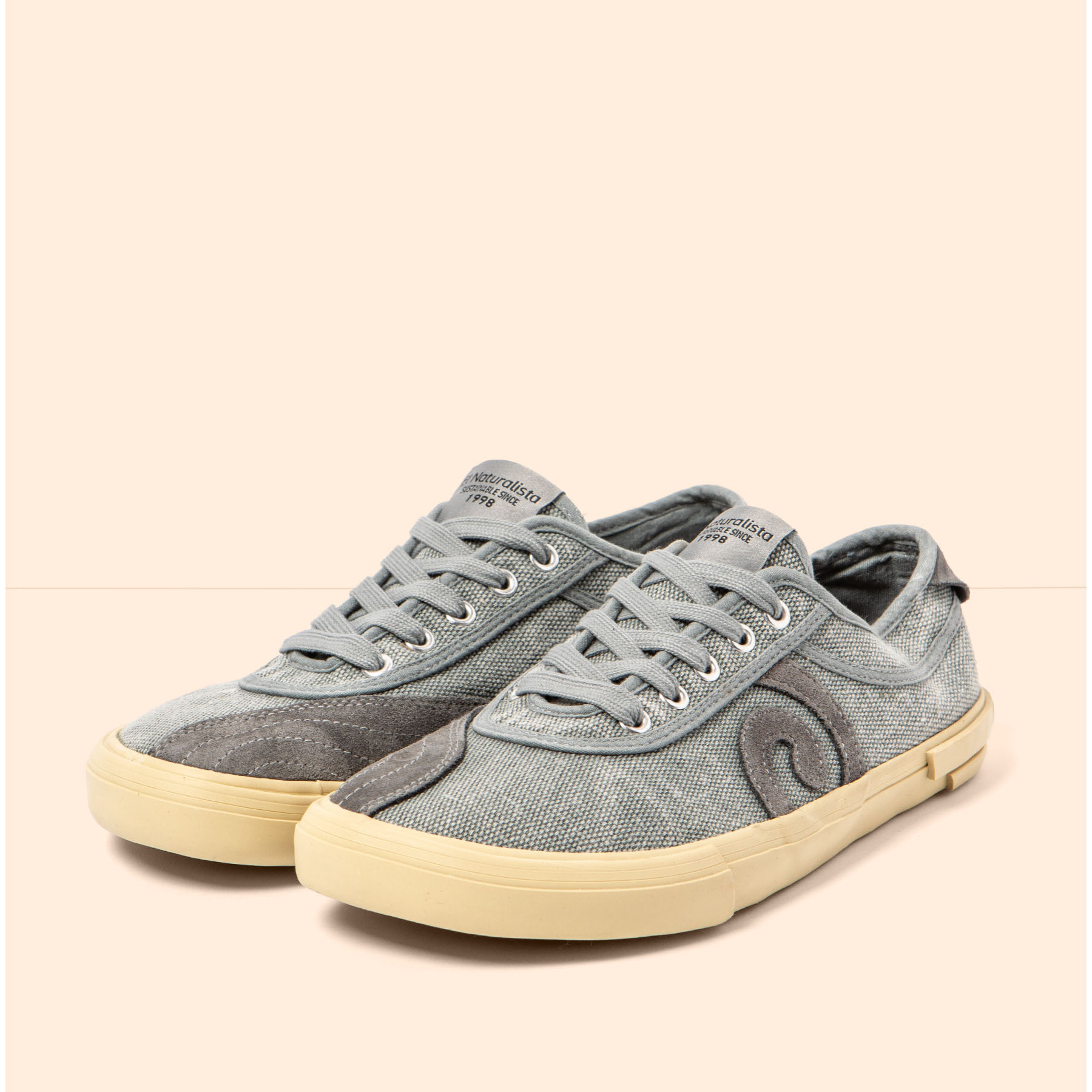 Zapatos N5953 WASHED COTTON GREY/TEKO color Grey