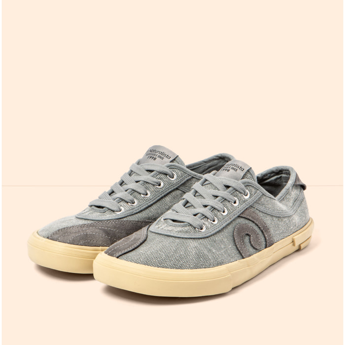 Zapatos N5953 WASHED COTTON GREY/TEKO color Grey
