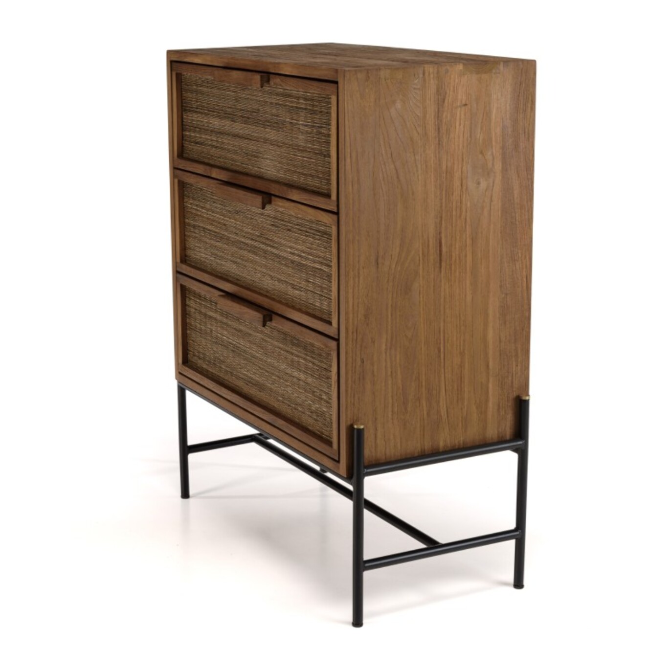 SIXTINE - Commode 3 tiroirs en bois de teck recyclé