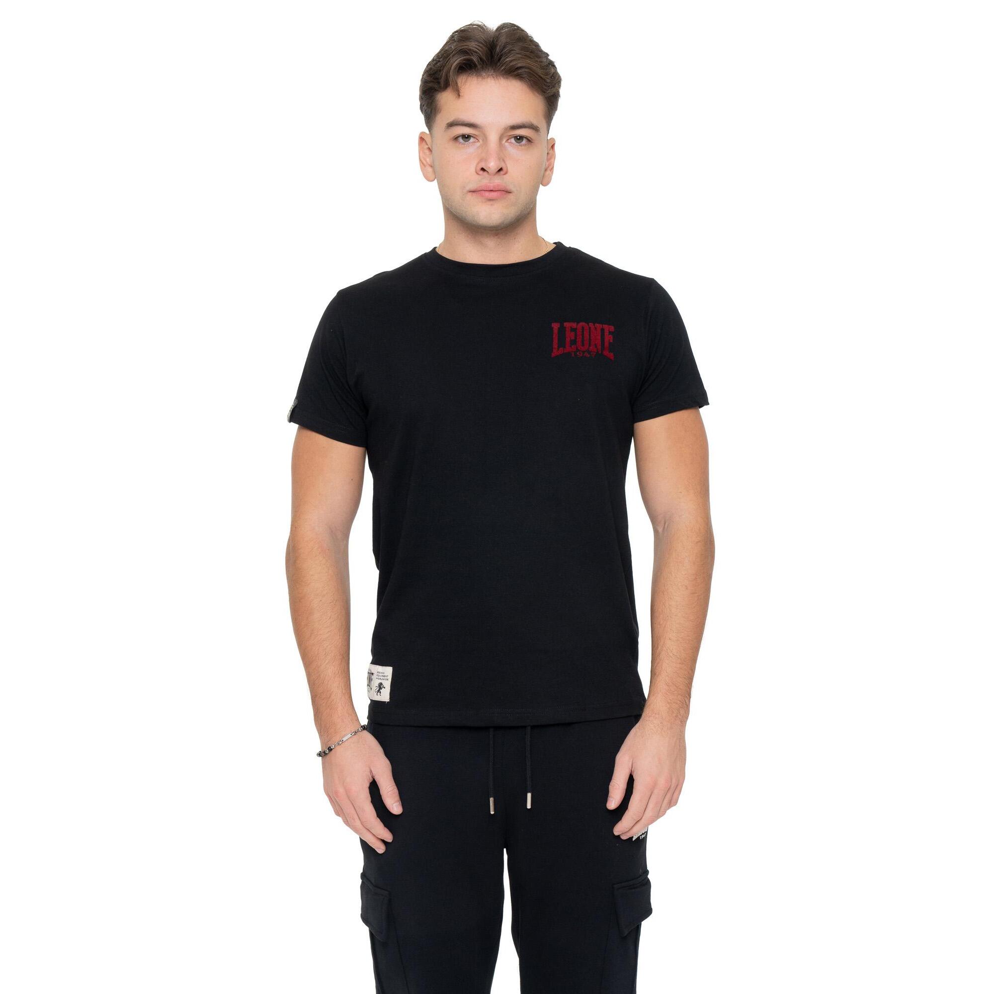 T-shirt uomo a manica corta in cotone, stampa Leone 1947 Graphics