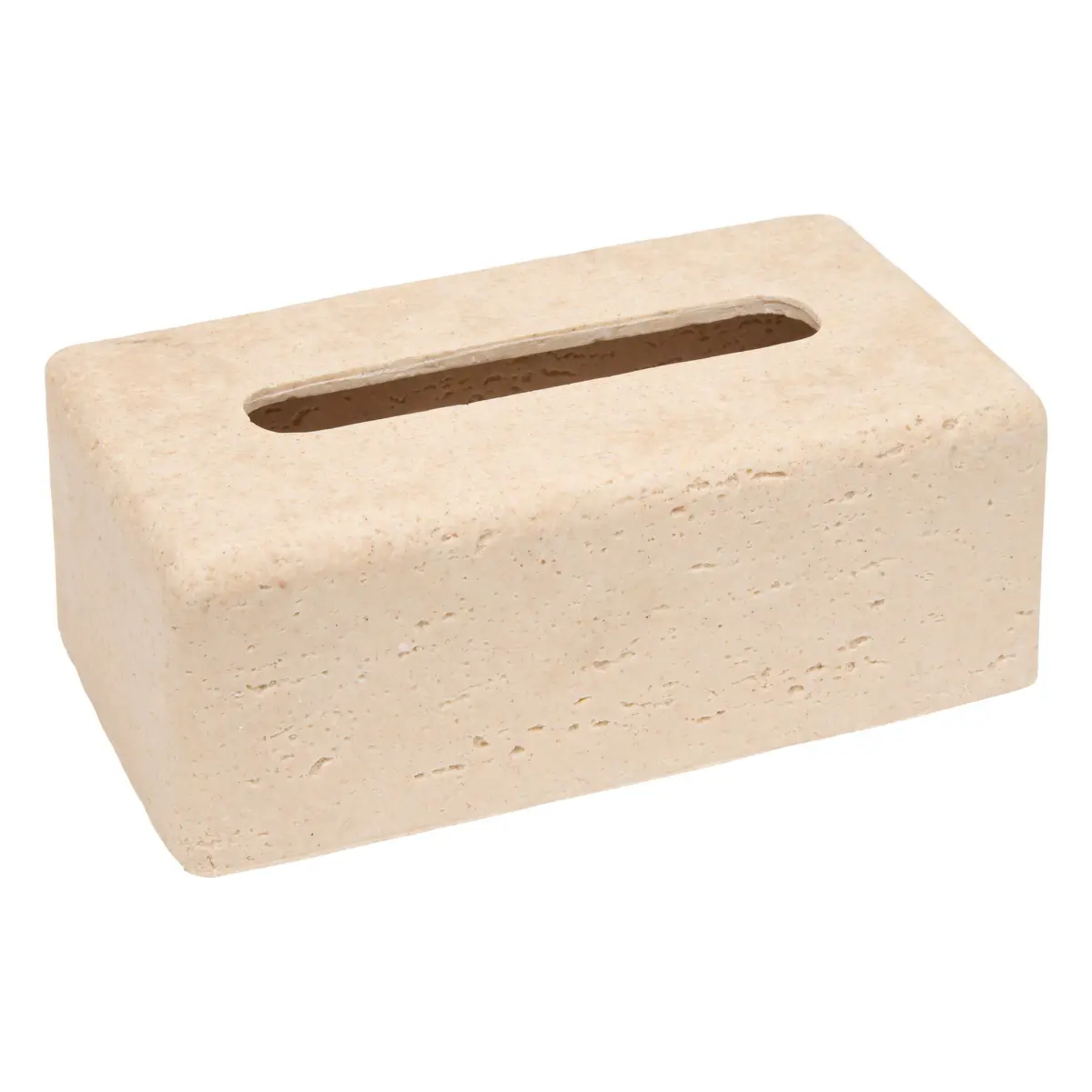 Boîte à mouchoirs Anaya rectangulaire 14x25cm beige