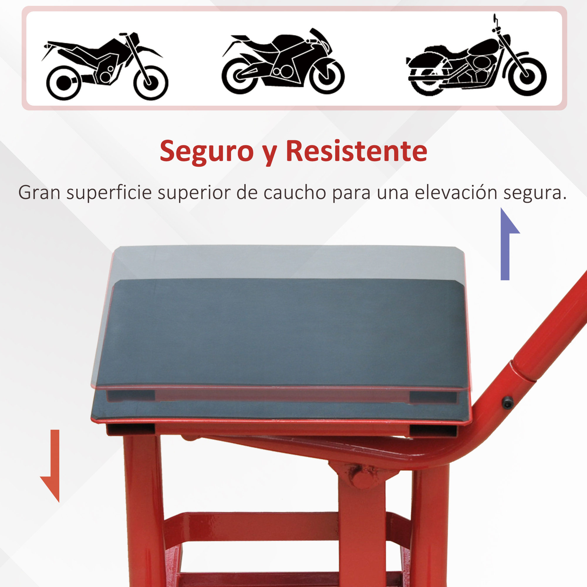 Caballete Elevador Universal Taller Moto Soporte Moto Cross Ajustable Acero