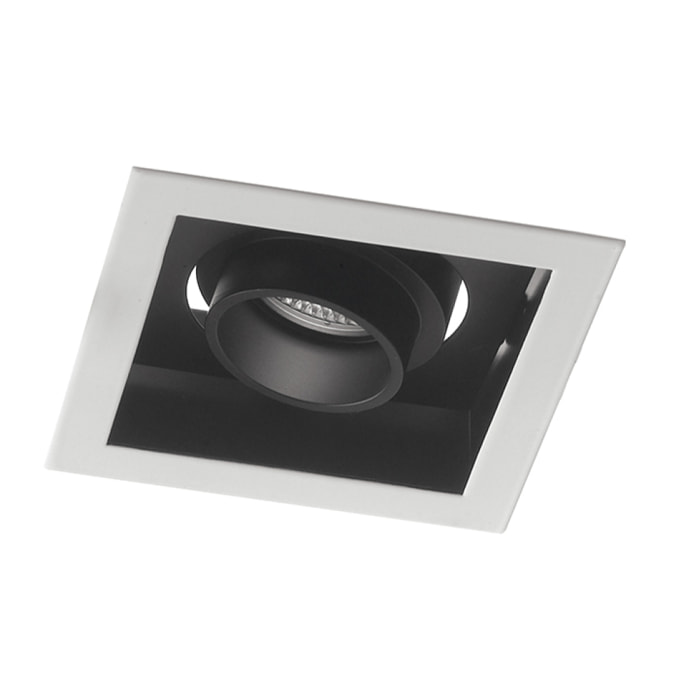 Incasso LED APOLLO antiriflesso in bianco e nero con luce spot orientabile 20W 3000K (luce calda)