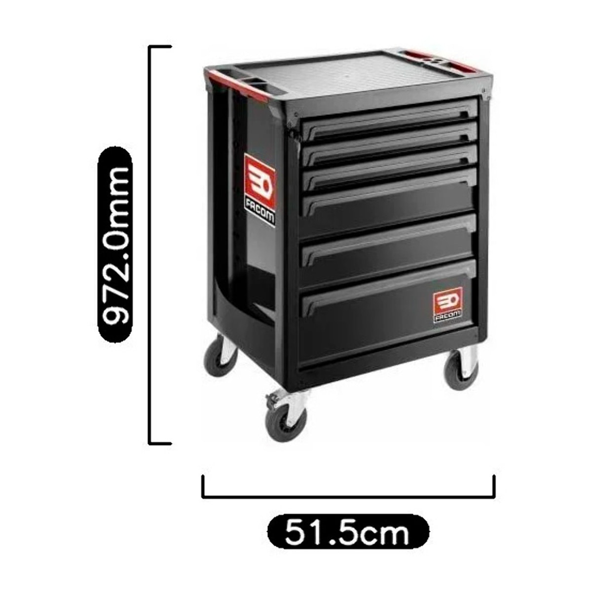 FACOM Servante d'atelier métal 6 Tiroirs Noire ROLL.6NM3APF