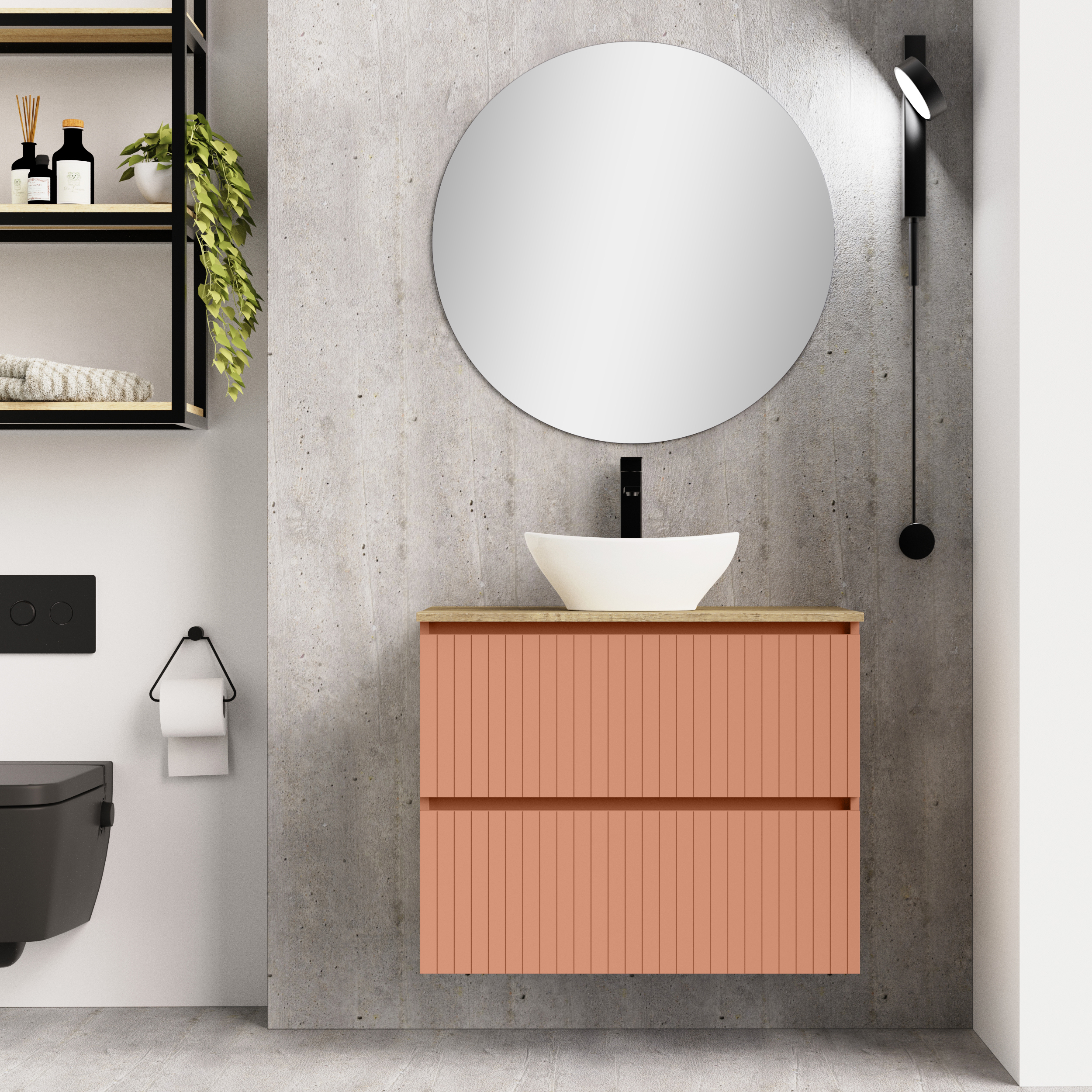 Conjunto de baño Hali Alday, 80 cm, Coral