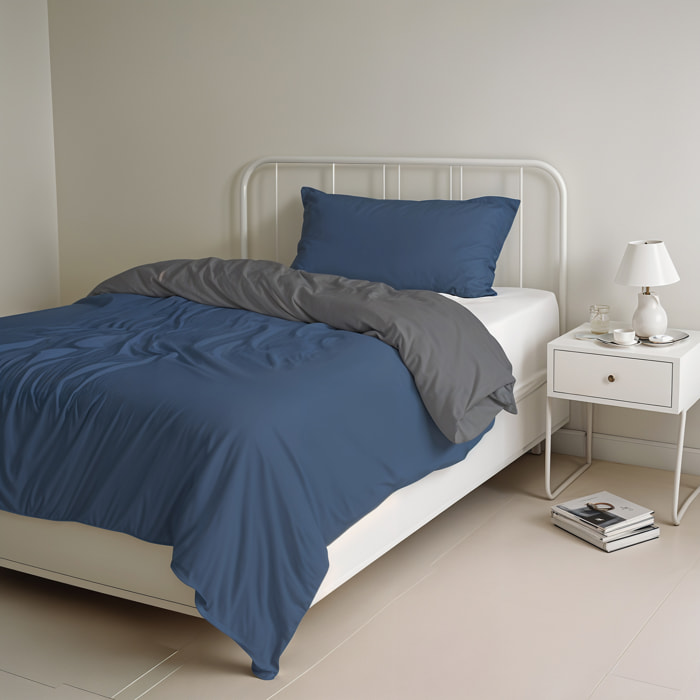 PARURE COPRIPIUMINO NATURAL COLOR SINGOLO - 100% COTONE MADE IN ITALY