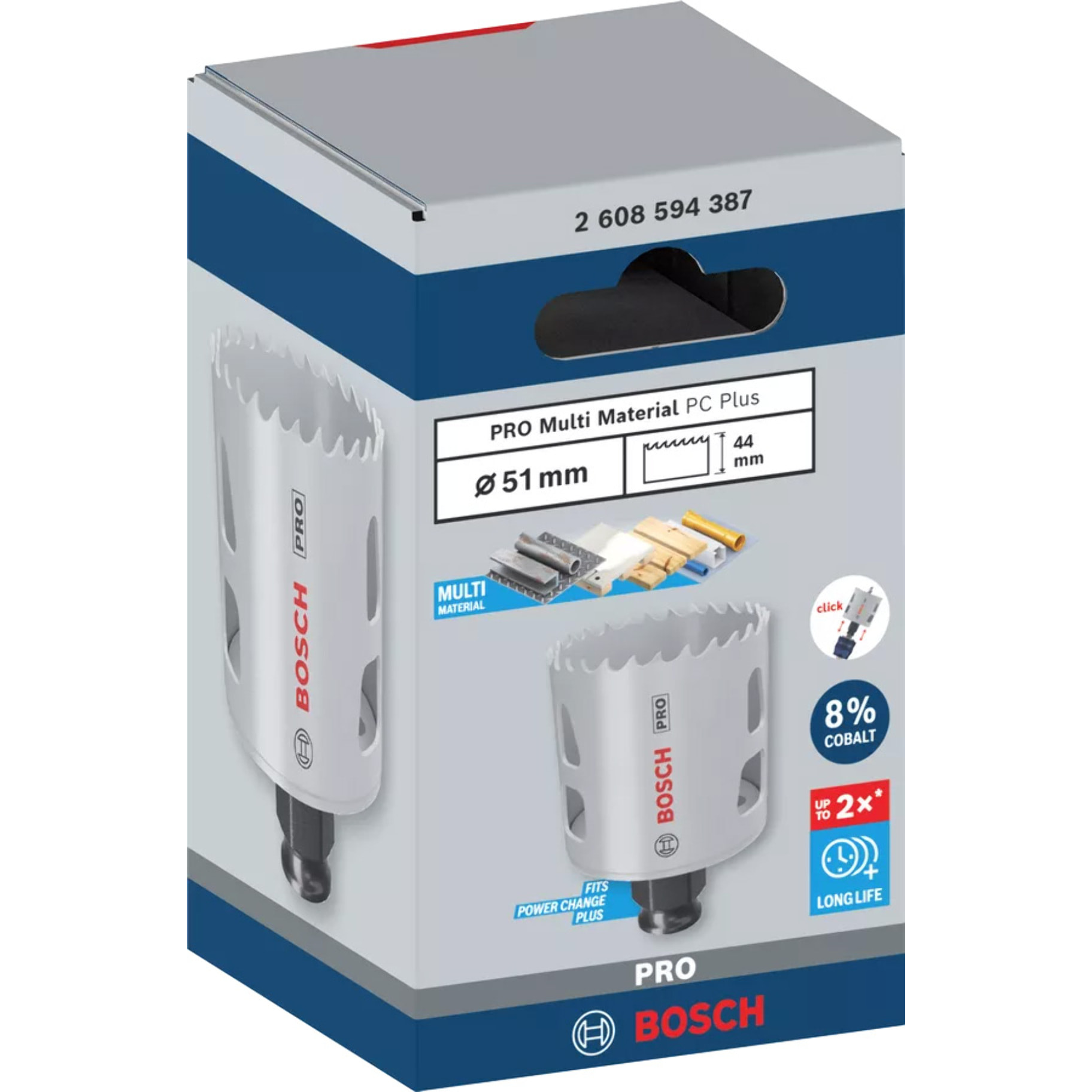 Scie trépan PRO Multi Material Power Change Plus - BOSCH - D.51