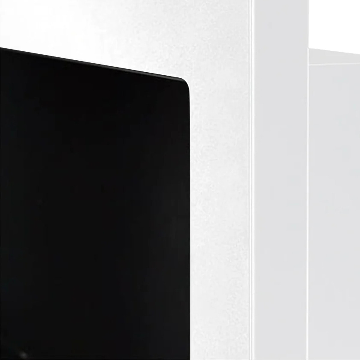 Lucca - Camino a Bioetanolo da Parete 90x40x12 cm con Bruciatore 0,75lt in Acciaio Inox Bianco