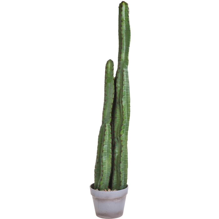 Cactus Colonna A 3 Diramazioni. Altezza 99 Cm - Pezzi 1 - 15X100X16cm - Colore: Verde - Bianchi Dino - Piante Artificiali