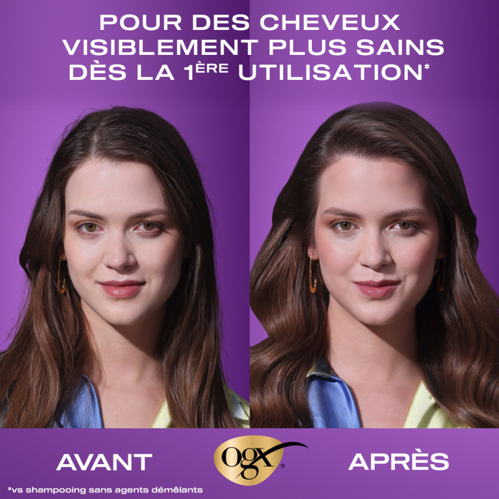 OGX Shampooing Volumateur Biotine & Collagène, 385ml – Soin capillaire avec formule infusée de nutriments – Shampooing sans sulf