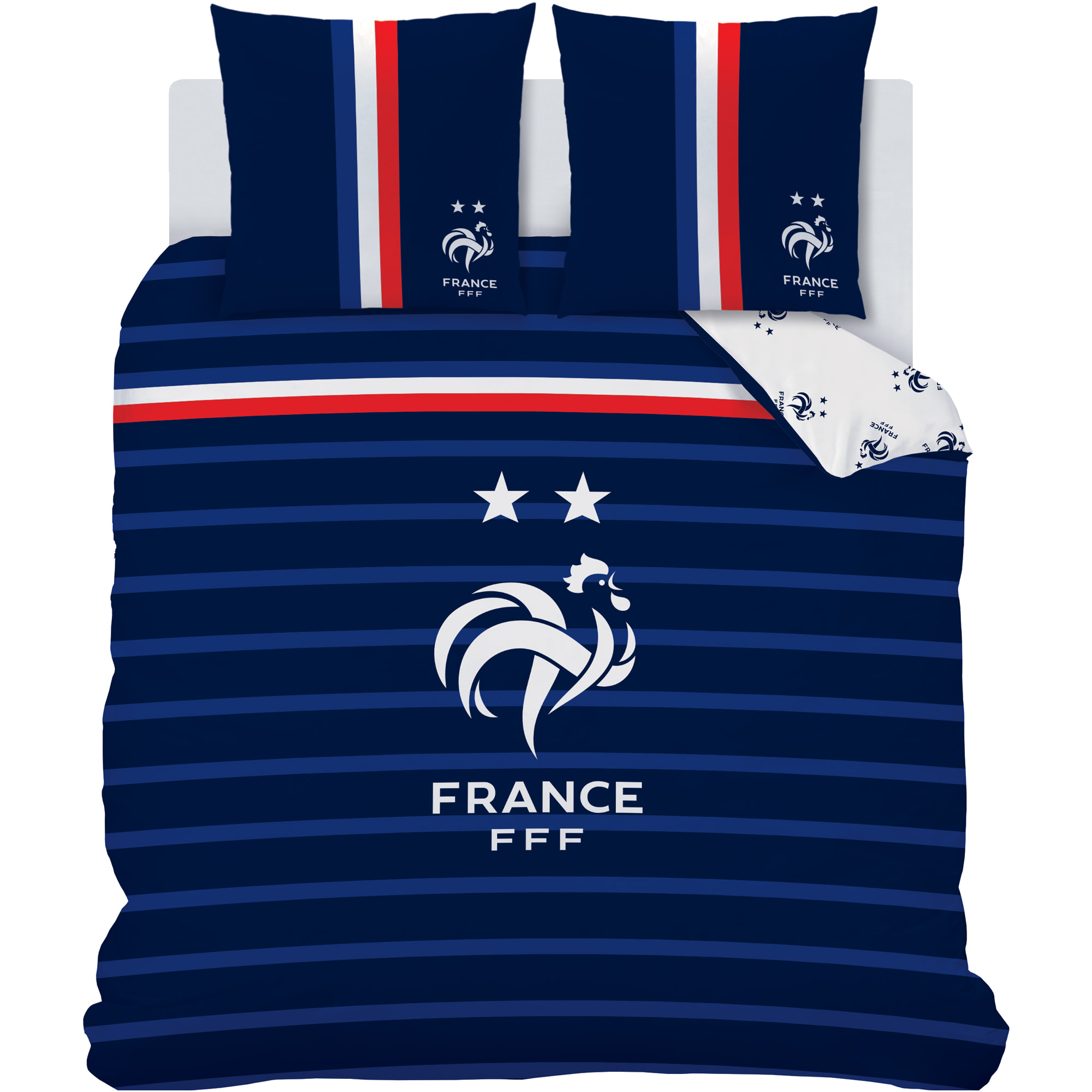 Parure de lit imprimée 100% Coton, FFF RAYURES