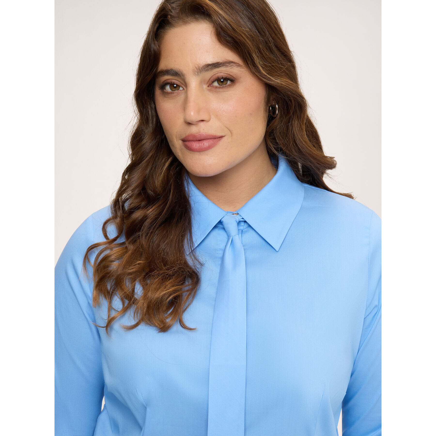 Fiorella Rubino - Camicia con cravatta rimovibile - Azzurro