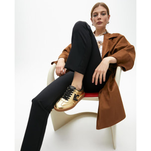 Sneaker Metallica con Effetto Glitter