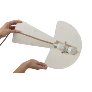 J-Line abat-jour Champignon Pliable - papier - blanc cassé