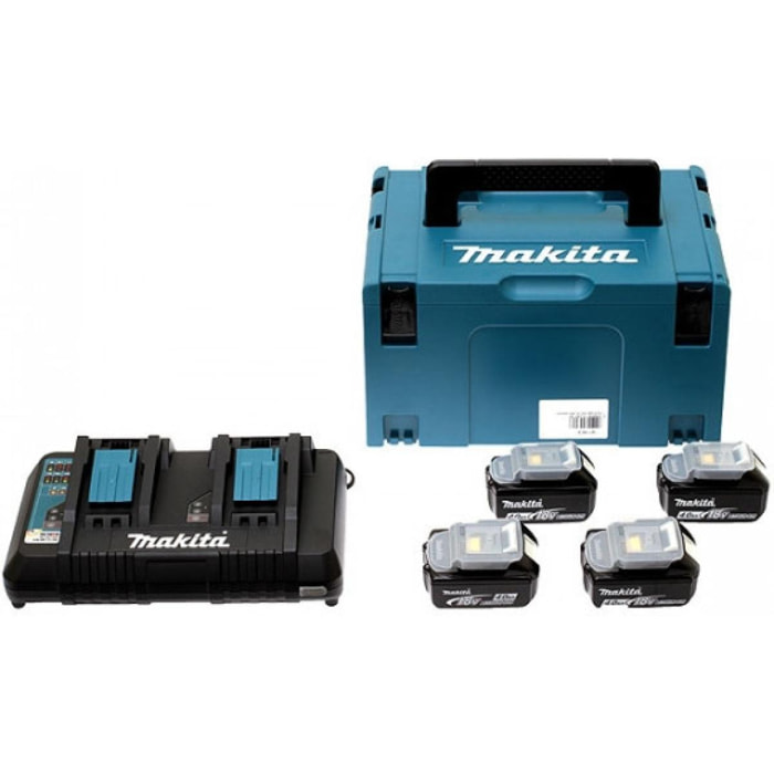 Pack 4 batteries BL1840B 1 x DC18RD Makpac MAKITA - 197503-4