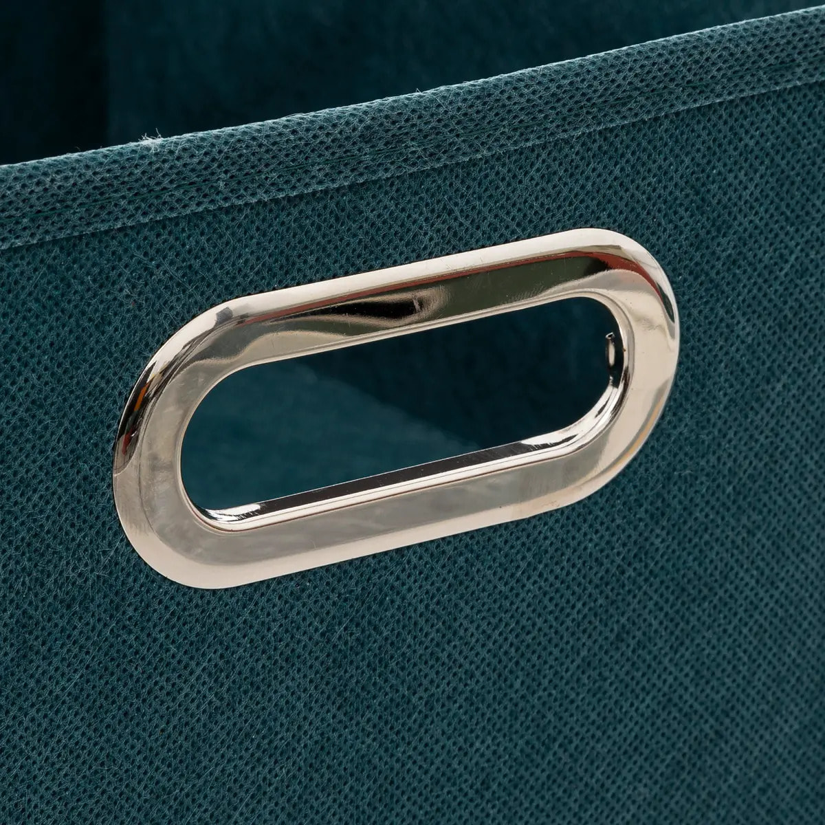 Panier velours 31x15cm "Mix N' Modul" bleu pétrole