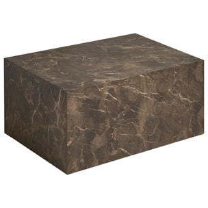 Pula - table basse - effet marbre - 80 cm - Marron